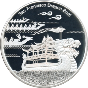 San Francisco 2018 Gold 12oz Panda, dragon boat